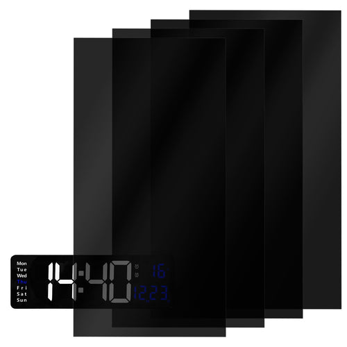 4 Pcs 6x3 Inch LED Light Blocking Stickers Static Clings Dimmer Sheets Light Blocking Sticker for Electronics Square Light Dimming LED Filters Light Sticker Blackout Light Covers for Electronics