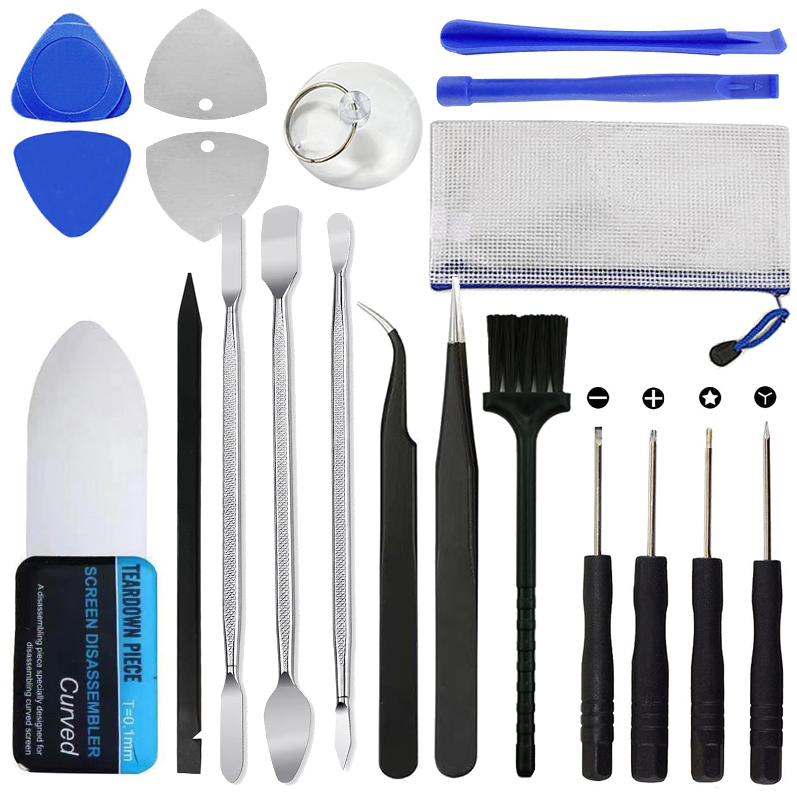 Haojiaho 19 in 1 Electronics Repair Tool Kit Spudger Pry Opening Tool Screwdriver Set for iPhone Laptop iPad Cell Phone MacBook Tablet Computer Electronics Repair