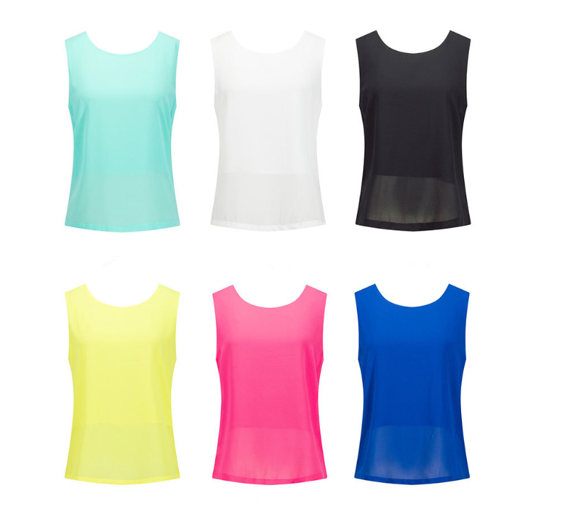 2018 Popular Candy Color Women’s Chiffon Camisole