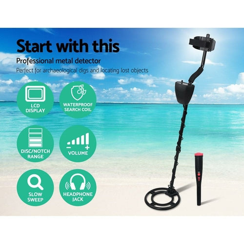 Metal Detector 220MM Deep Sensitive Waterproof Pinpointer Treasure