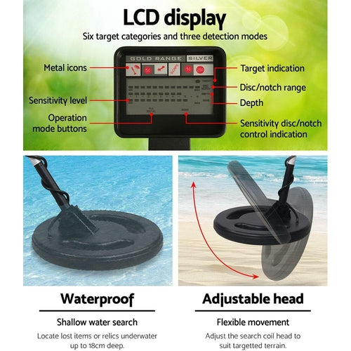 Metal Detector 180MM Deep Sensitive Waterproof Treasure Hunter Gold