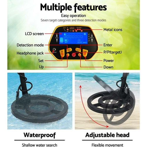 Metal Detector 180MM Deep Sensitive Waterproof Treasure Hunter Gold