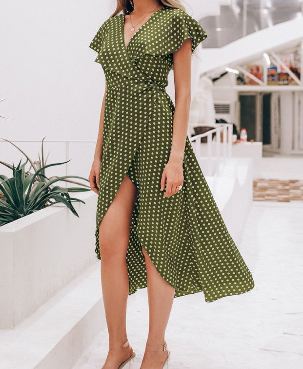 Polka Dot Long Dress - Popular Style